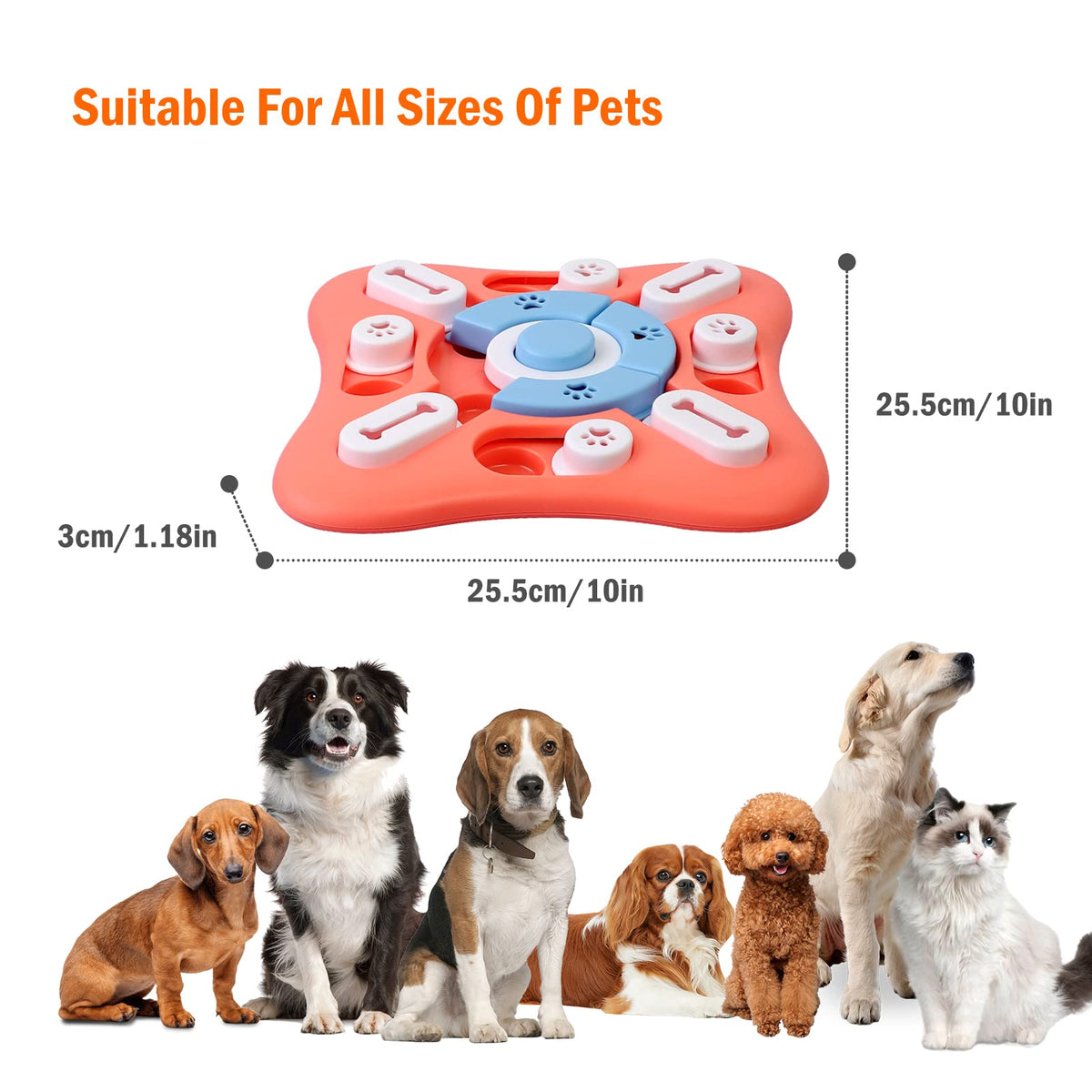 Interactive Level 1 Dog Puzzle Toy for IQ Training & Treat Dispensing