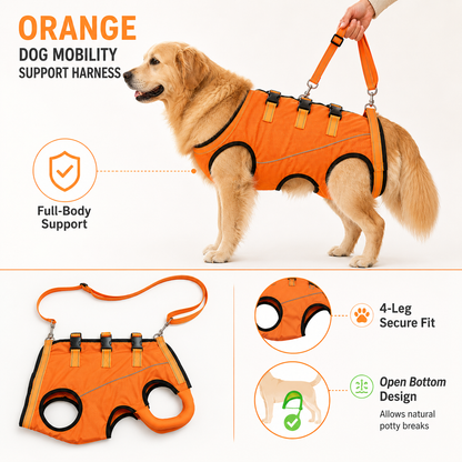 Full-Body Dog Lift Harness – Mobility Support for Stairs & Car Rides