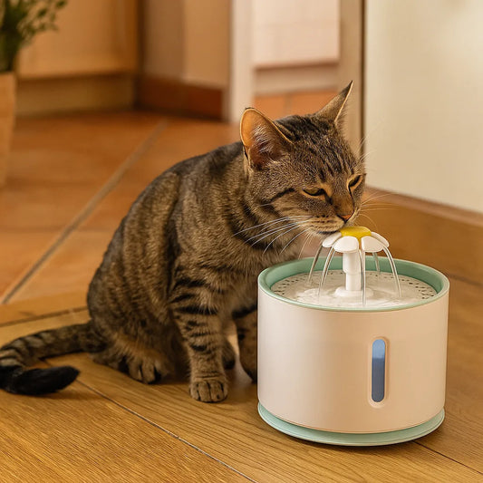 Cat Water Fountain with Filter – Quiet Automatic Drinking Fountain for Cats