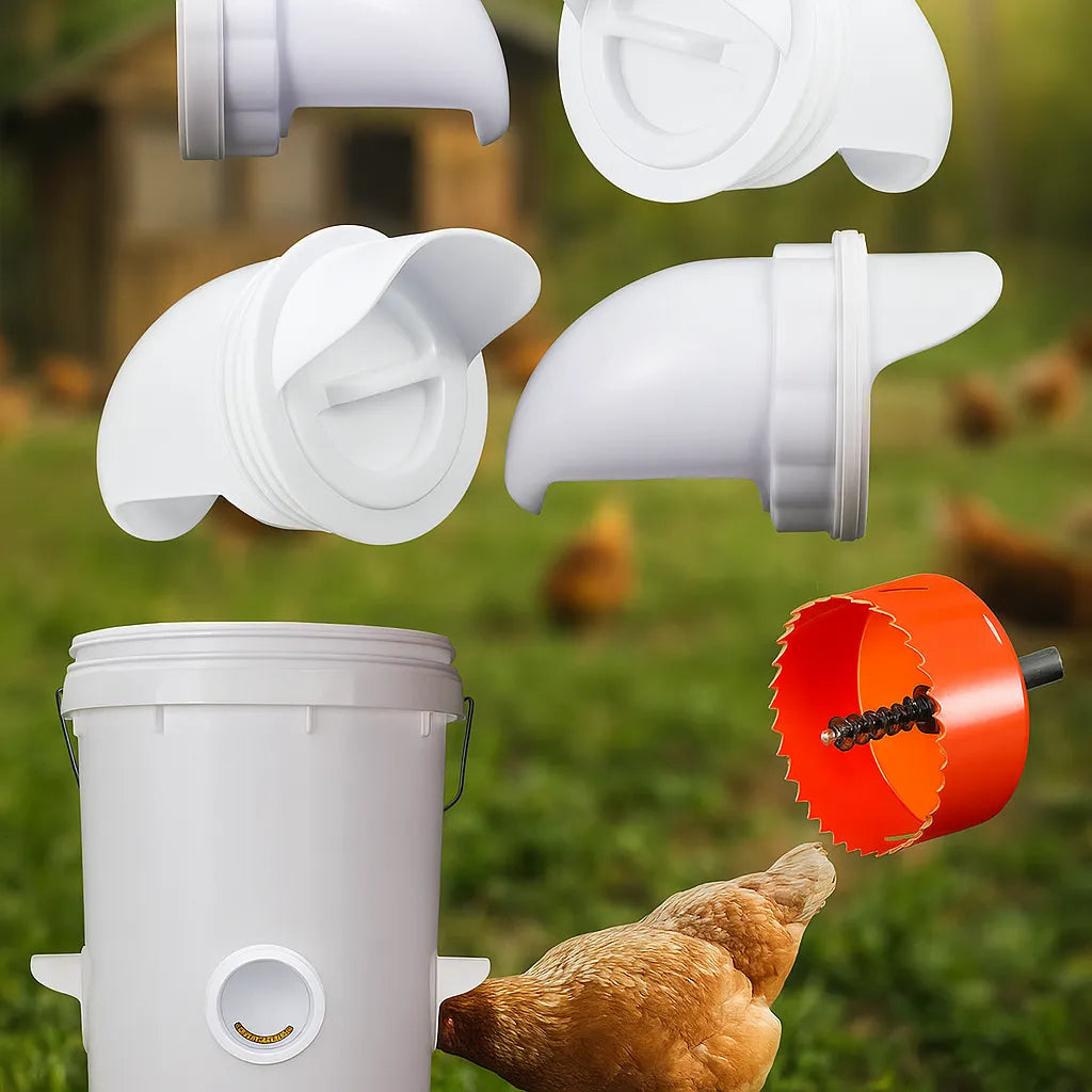 Automatic Chicken Feeder – Clean No-Waste Poultry Feeding System for Chickens & Hens