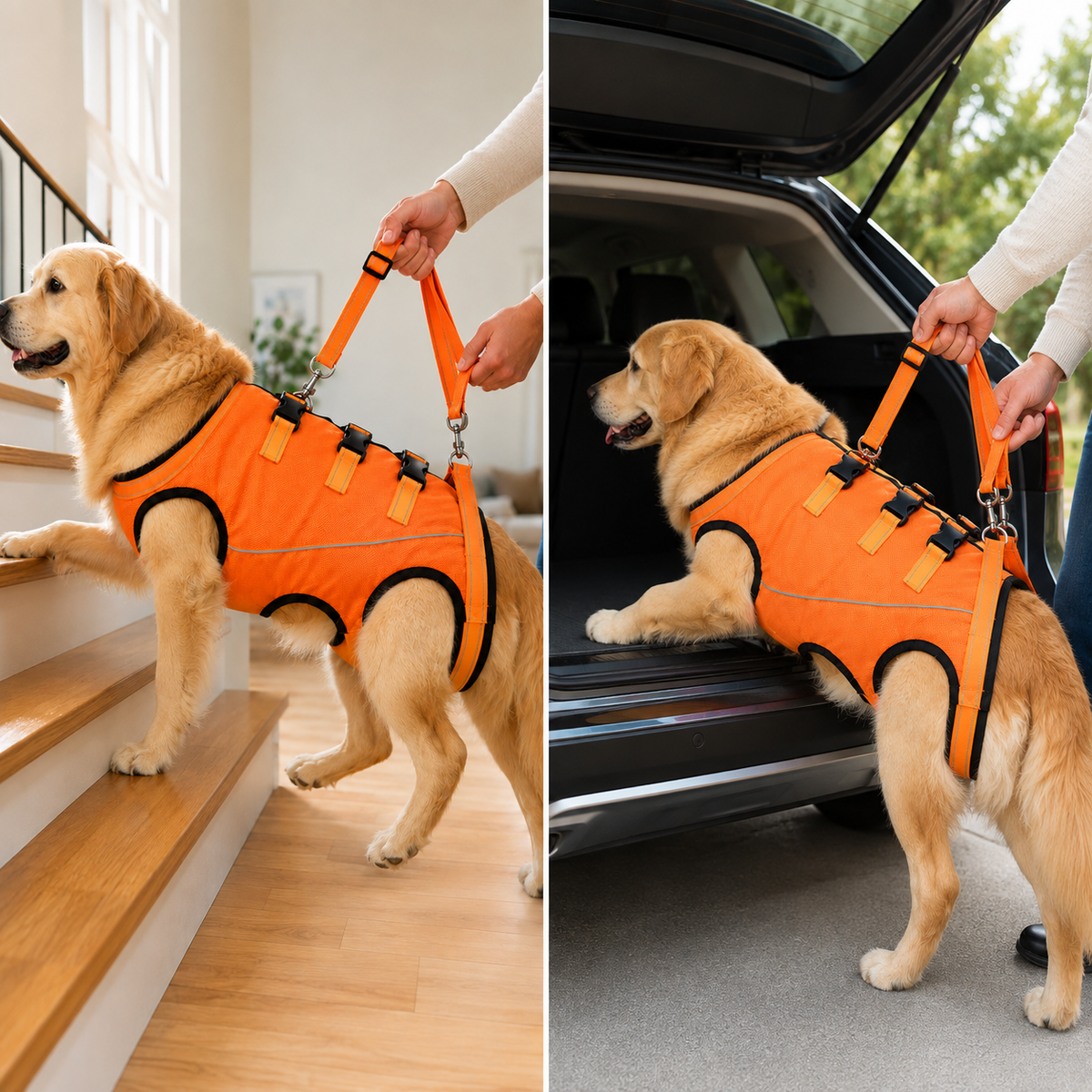Full-Body Dog Lift Harness – Mobility Support for Stairs & Car Rides