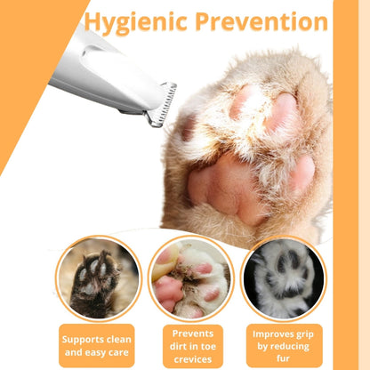 Low-Noise Cat Grooming Trimmer Kit - Cordless Pet Clipper