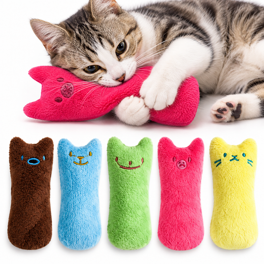 Catnip Plush Chew Toy for Cats – Interactive Bite & Paw Play Toy