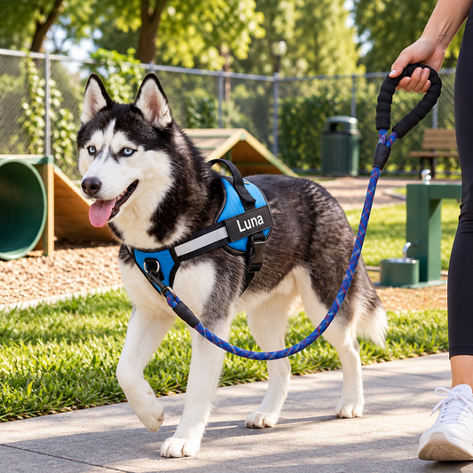 Personalized No-Pull Dog Harness – Front Clip for Comfortable Walks – Designed for Neck & Shoulder Relief