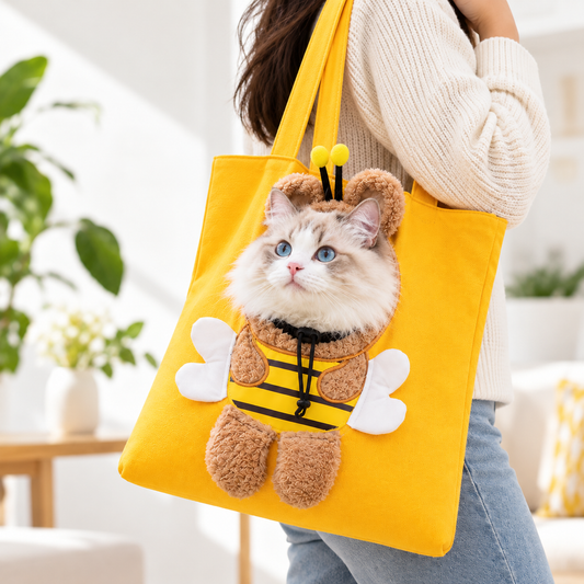 Head-Out Cat Carrier Tote – Lightweight Pet Bag for Cats & Small Dogs