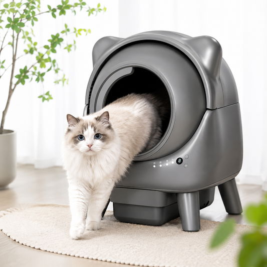 Smart Self-Cleaning Cat Litter Box with App Control & Odor Management