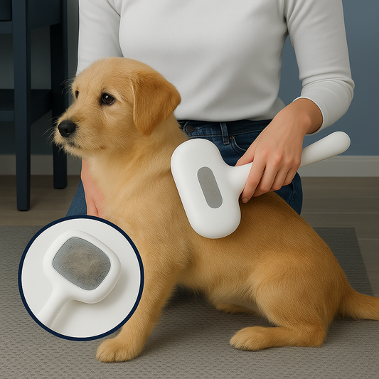 Ergonomic Pet Grooming Brush for Dogs & Cats