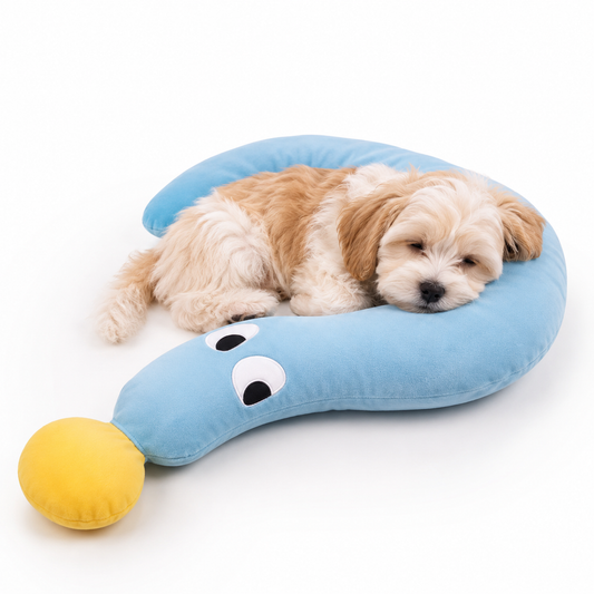 Super Soft Plush Pet Pillow for Dogs & Cats – Washable Half Donut Bed