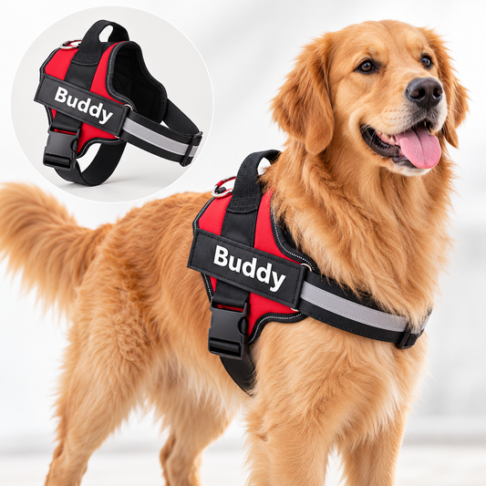 Personalized No-Pull Dog Harness – Quick On/Off & Comfortable Fit