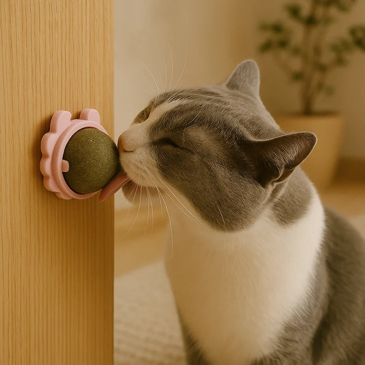 KittyTreat Catnip Ball | Lickable Energy Snack Ball for Cats & Fresh Breath