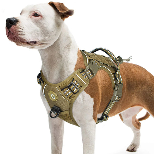 Tactical Dog Harness for Medium & Large Dogs – No Pull MOLLE Military Dog Vest