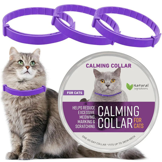 Calming Collar for Cats – Adjustable Pheromone Anxiety Relief Collar