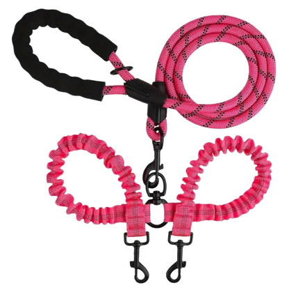 Two-Dog No-Pull 360° Swivel Leash | Tangle-Free Dual Dog Lead