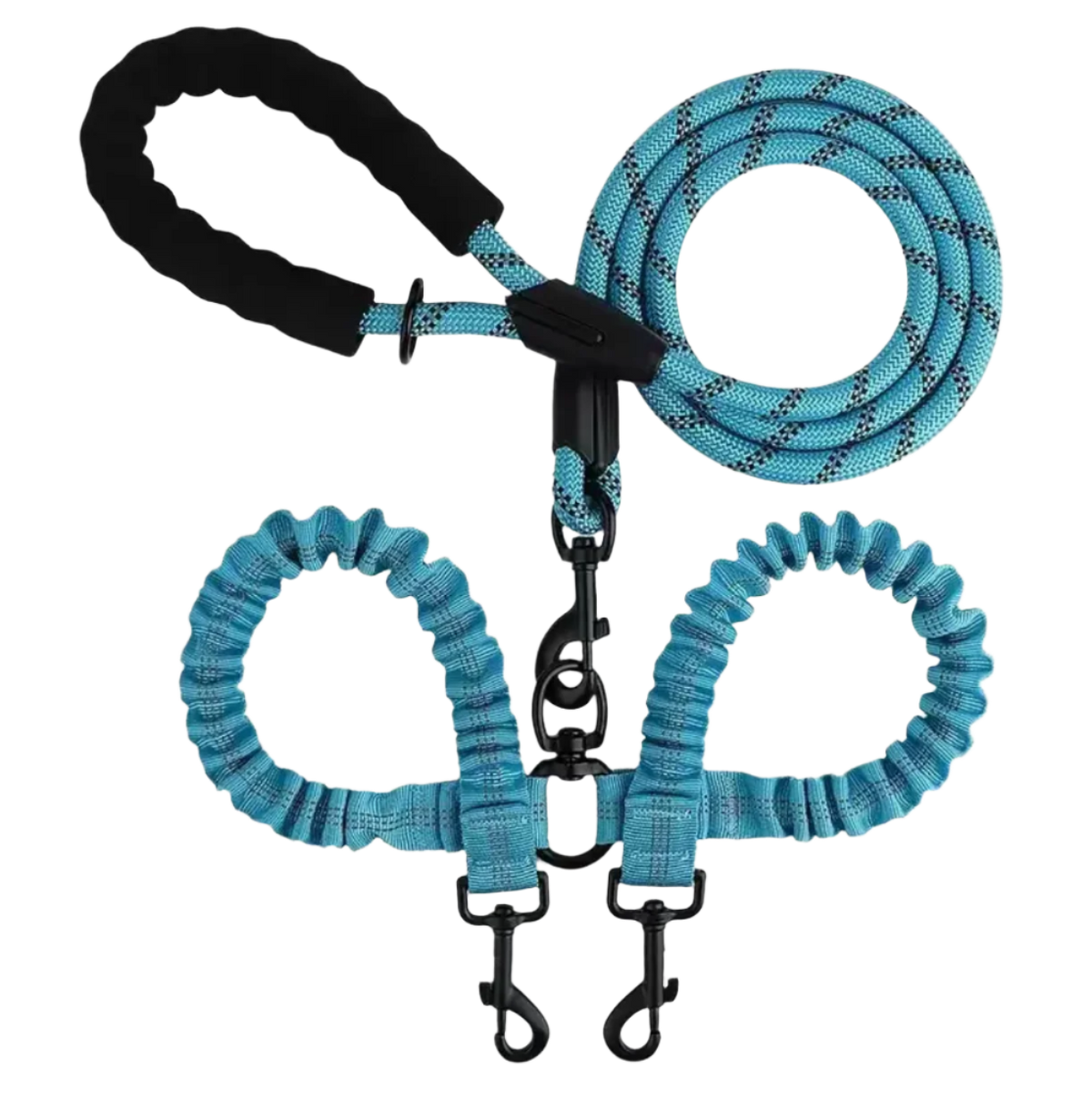 Two-Dog No-Pull 360° Swivel Leash | Tangle-Free Dual Dog Lead