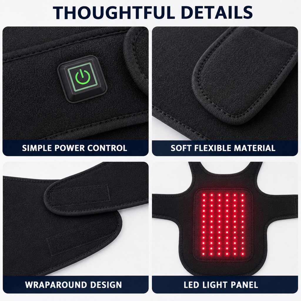 Red Light Therapy Wrap for Dogs & Cats – 660nm 850nm Pet Wellness Vest