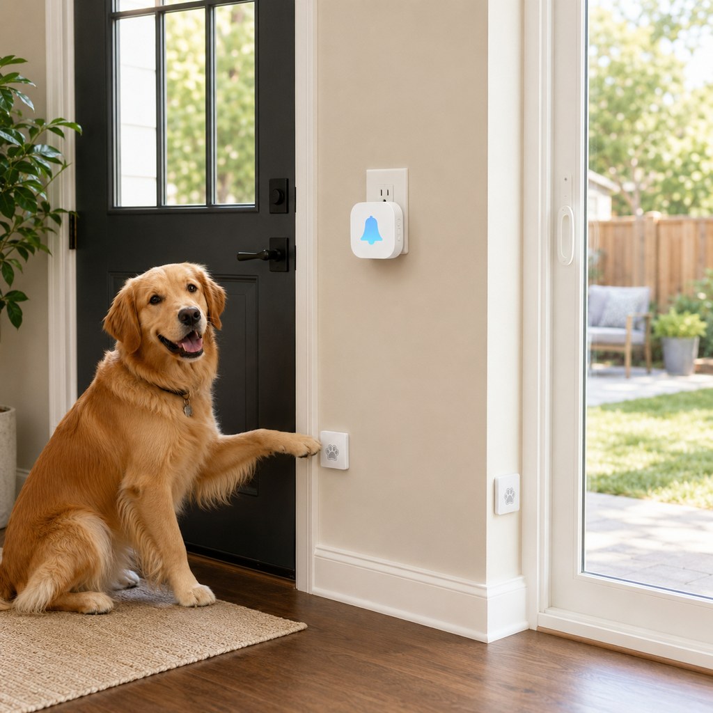 Wireless Dog Doorbell for Potty Training – Paw Activated Outdoor Chime