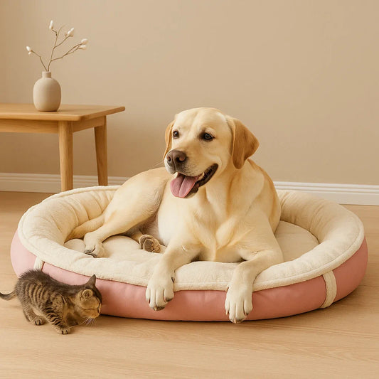 Cozy Nest Dog Bed | Washable Velvet Bed for Large & XL Dogs