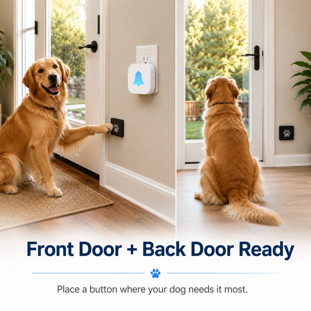 Wireless Dog Doorbell for Potty Training – Paw Activated Outdoor Chime