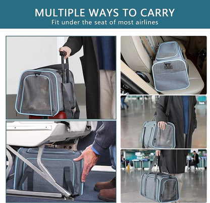 Airline Approved Dog & Cat Carrier – Soft Sided Pet Travel Carrier for Small Pets