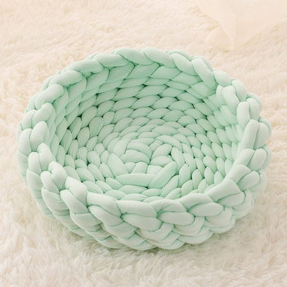 Super Soft Woven Cat Nest – Cozy Handwoven Cat Bed & Pet Basket