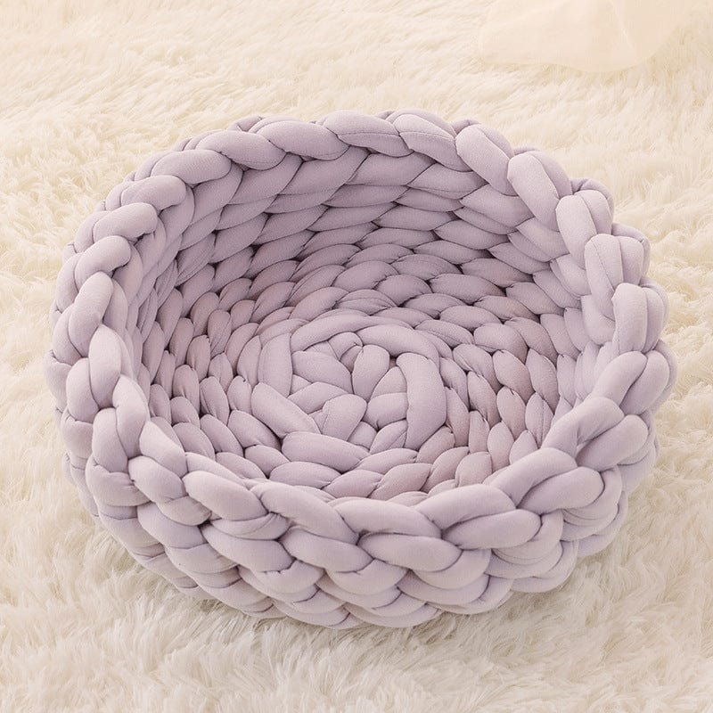 Super Soft Woven Cat Nest – Cozy Handwoven Cat Bed & Pet Basket