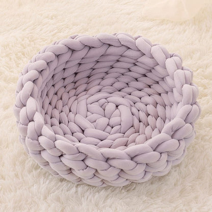 Super Soft Woven Cat Nest – Cozy Handwoven Cat Bed & Pet Basket