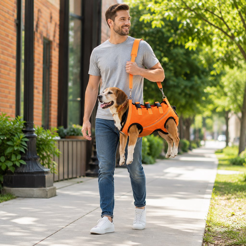 Full-Body Dog Lift Harness – Mobility Support for Stairs & Car Rides
