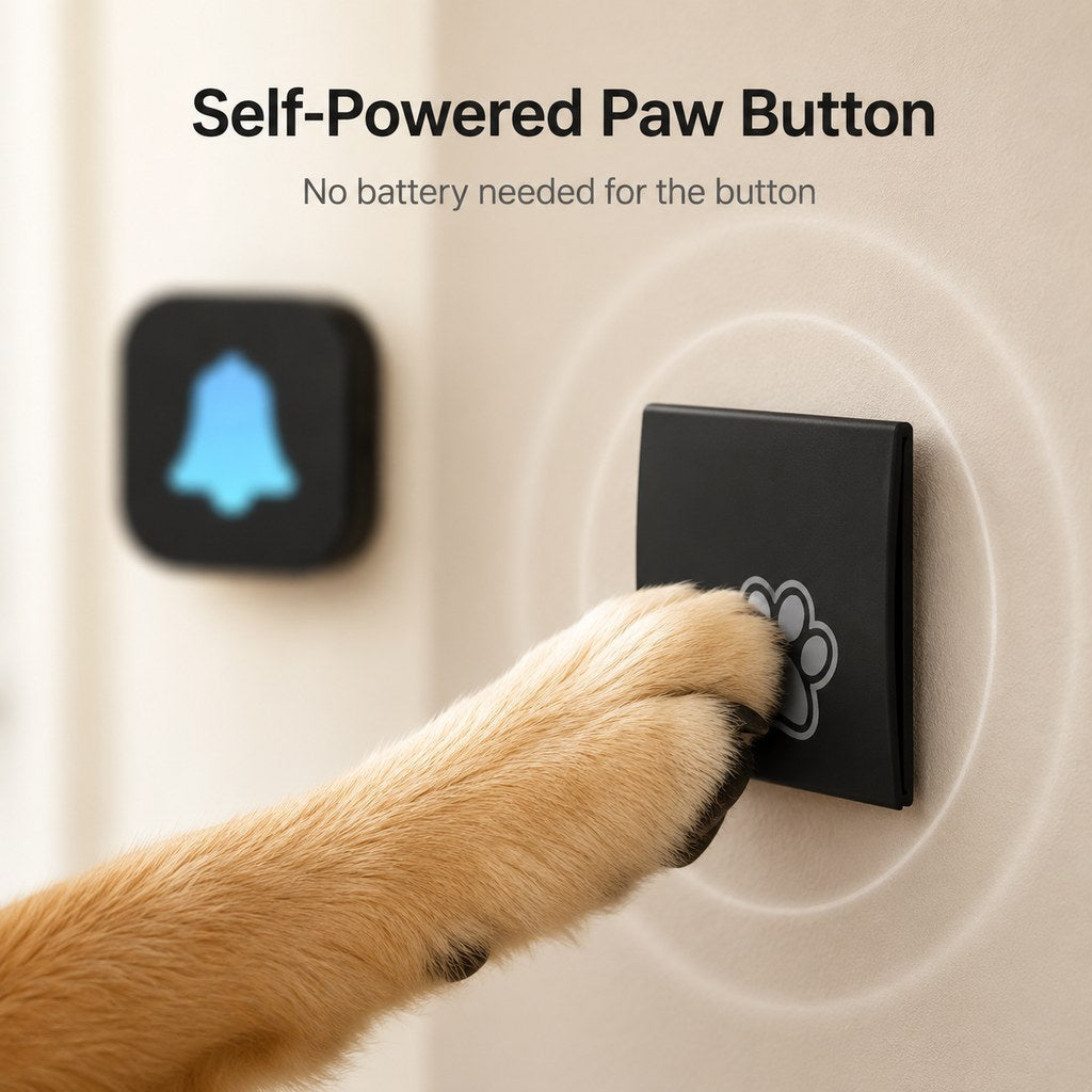Wireless Dog Doorbell for Potty Training – Paw Activated Outdoor Chime