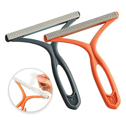 Double Sided Pet Hair Remover Brush - Reusable Manual Lint Scraper for Furniture & Carpet