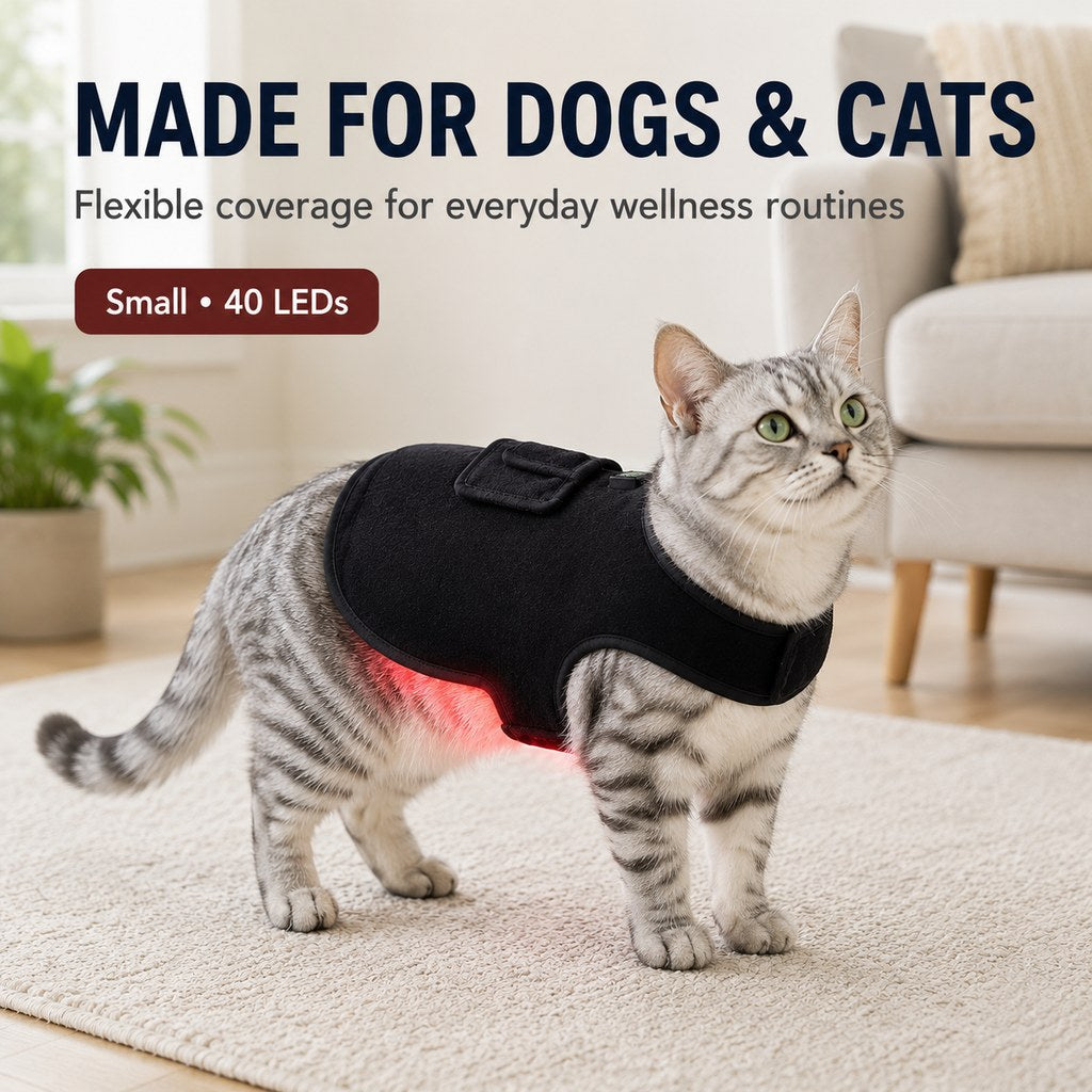 Red Light Therapy Wrap for Dogs & Cats – 660nm 850nm Pet Wellness Vest