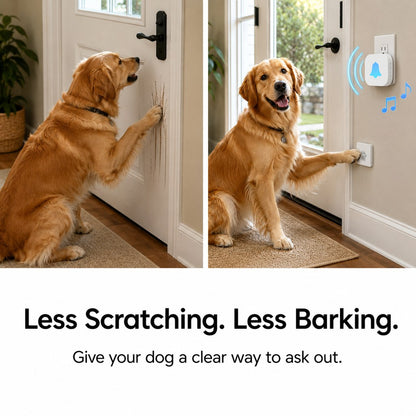 Wireless Dog Doorbell for Potty Training – Paw Activated Outdoor Chime